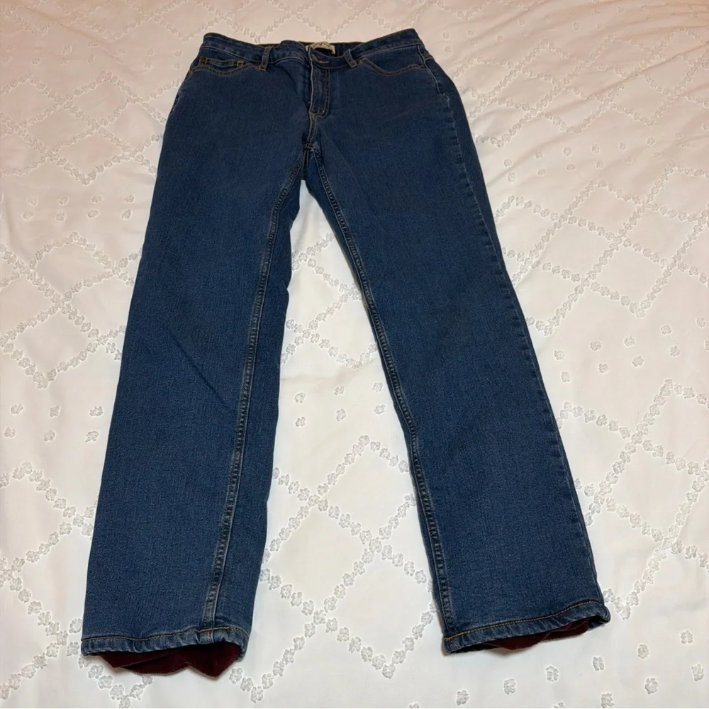 Blue Mountain Women's size 6 Fleece Lined Med Wash Straight Leg Jeans - Picture 10 of 11